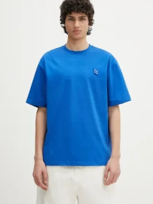 Ader Error t-shirt Apparel-Top męski kolor niebieski gładki BO42FYTS0101BL