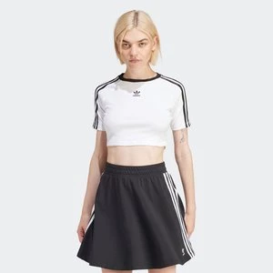 adicolor 3-Stripes Crop T-Shirt, markiadidas Originals, T-Shirty i Polo, w kolorze biały, rozmiar: