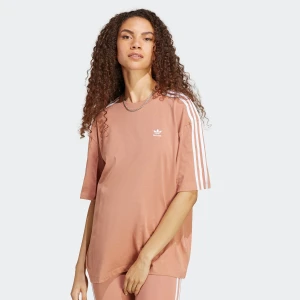 adidas Originals adicolor 3-Stripes Oversized T-Shirt kobiety T-Shirty i Polo czerwony rozmiar Odzież