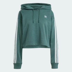 Adicolor 3-Stripes Short Hoodie Adidas Mineral Green
