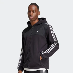 Zdjęcie produktu adidas Originals Adicolor 3-Stripes Teddy Fleece Hoodie-Jacket mężczyźni Bluzy czarny rozmiar Odzież
