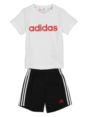 adidas 2-częściowy zestaw w kolorze biało-czarnym rozmiar: 92