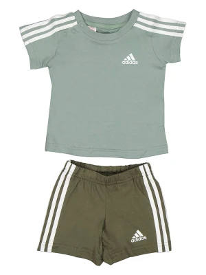 adidas 2-częściowy zestaw w kolorze zielonym rozmiar: 68