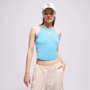 Adidas 3 Stripes Strappy Tank Top niebieski