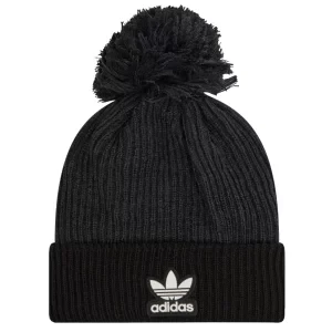 adidas Adicolor Collegiate Pom Beanie H35510, Damskie, Czarne, czapki, poliakryl, rozmiar: OSFW adidas Originals