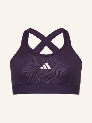 Adidas Biustonosz Sportowy All Sports Z Siateczką lila