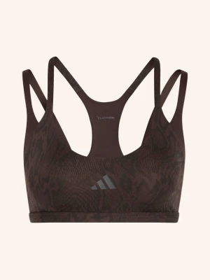 Adidas Biustonosz Sportowy Optimé Workout Snake braun