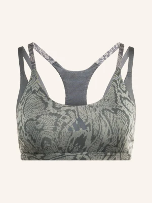 Adidas Biustonosz Sportowy Optime Workout Snake Strappy blau PETROL