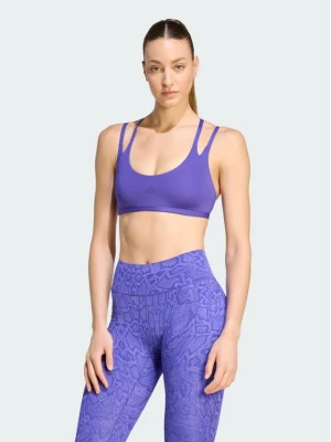adidas Biustonosz sportowy Optime Workout Strappy Light Support Bra KS6041 Fioletowy