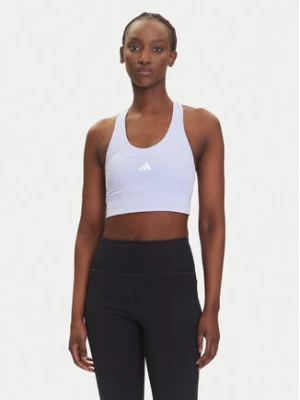 adidas Biustonosz sportowy Run Pocket JI5991 Fioletowy Slim Fit