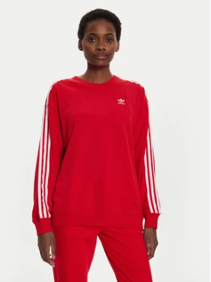 adidas Bluza 3-Stripes IN8487 Czerwony Oversize