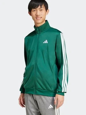 adidas bluza 3-Stripes męska kolor zielony z aplikacją JI8821