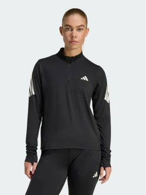 adidas Bluza techniczna Iconic Running JZ5149 Czarny Regular Fit