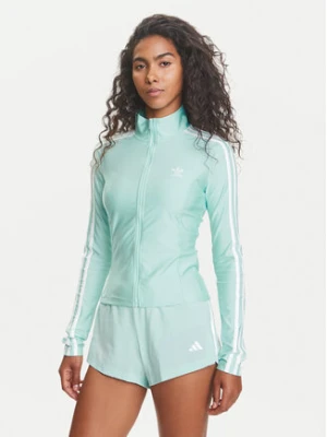 adidas Bluza adicolor 3-Stripes JC5579 Turkusowy Slim Fit