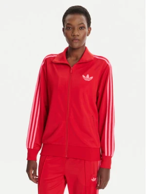 adidas Bluza adicolor Classic Firebird JW3665 Czerwony Loose Fit