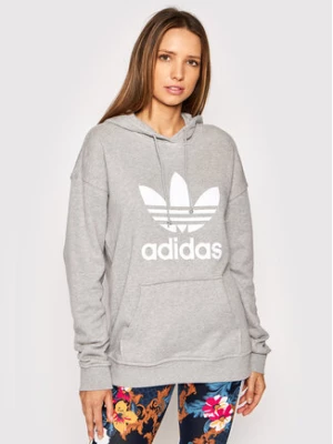 adidas Bluza adicolor Trefoil H33589 Szary Relaxed Fit
