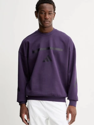 adidas bluza adidas x Z.N.E męska kolor fioletowy z nadrukiem JW4751