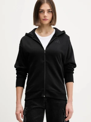 adidas bluza All SZN damska kolor czarny z kapturem gładka IX3809