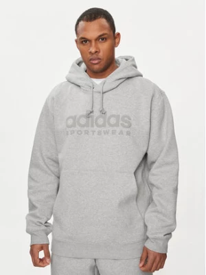 adidas Bluza All Szn Fleece Graphic IW1205 Szary Loose Fit