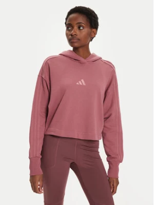 adidas Bluza ALL SZN French Terry 3-Stripes IY6848 Różowy Regular Fit