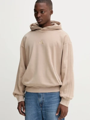 adidas bluza ALL SZN męska kolor beżowy z kapturem gładka JL6537