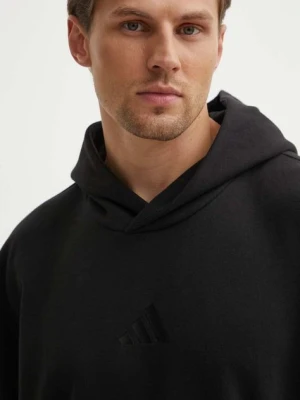 adidas bluza All SZN męska kolor czarny z kapturem gładka IX1253