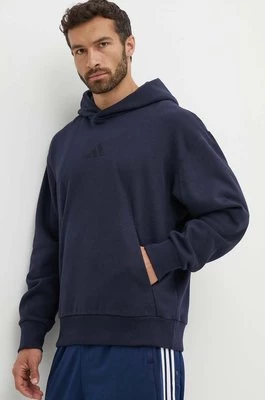 adidas bluza All SZN męska kolor granatowy z kapturem gładka IY4122