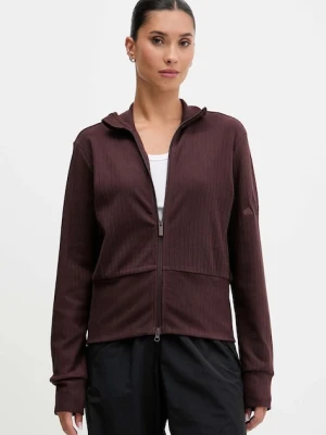 adidas bluza All Szn Winterized damska kolor brązowy gładka JM5947