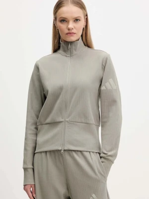 adidas bluza All Szn Winterized damska kolor zielony gładka JW7435