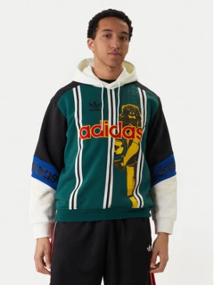 adidas Bluza Archive Football Graphic KD1438 Zielony Loose Fit