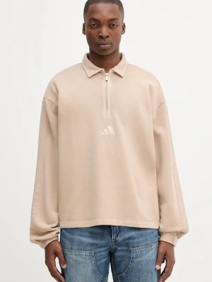 adidas bluza bawełniana ALL SZN męska kolor beżowy gładka JY1724