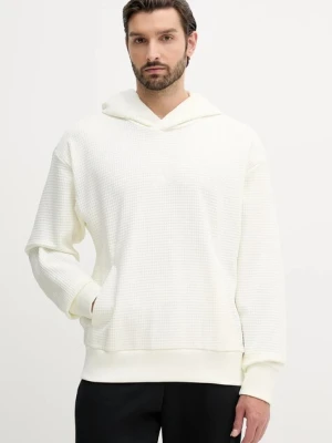 adidas bluza bawełniana All SZN męska kolor beżowy z kapturem gładka JL6558