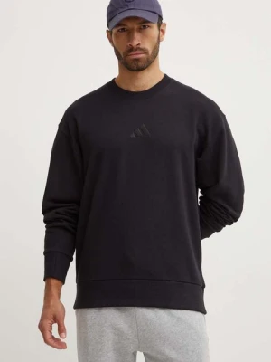 adidas bluza bawełniana All SZN męska kolor czarny z aplikacją IX1261