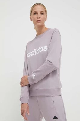 adidas bluza bawełniana damska kolor różowy z nadrukiem IS2100