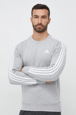 adidas bluza bawełniana Essentials męska kolor szary melanżowa IC9319