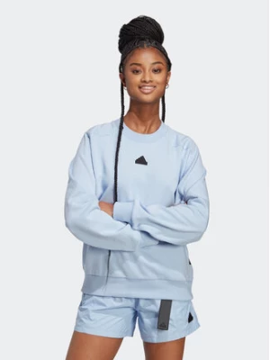 adidas Bluza City Escape Loose Crew Sweatshirt IC0278 Błękitny Loose Fit