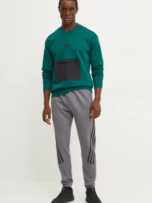 adidas bluza City Escape męska kolor zielony wzorzysta IY1523