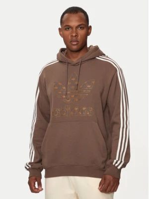 adidas Bluza Classic Mono Graphic IS0259 Brązowy Regular Fit