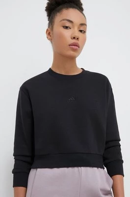 adidas bluza damska kolor czarny gładka IW1225