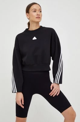 adidas bluza damska kolor czarny z aplikacją
