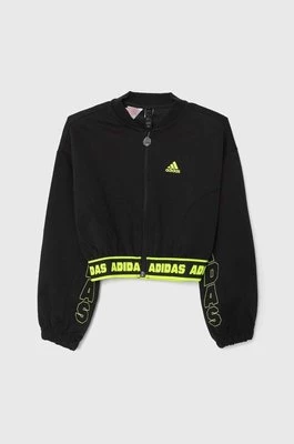 adidas bluza dziecięca JG D CROP BMBER kolor czarny z nadrukiem