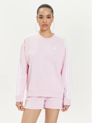 adidas Bluza Essentials 3-Stripes IL3431 Różowy Loose Fit