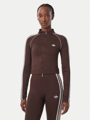 adidas Bluza Essentials 3 Stripes Seamless Tracktop KX8418 Brązowy Slim Fit