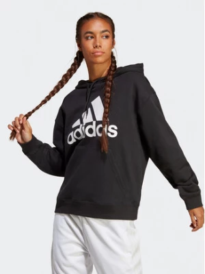 adidas Bluza Essentials Big Logo Oversized French Terry Hoodie HR4934 Czarny Loose Fit