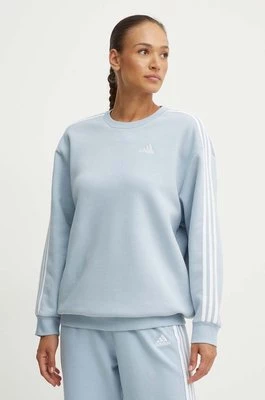 adidas bluza Essentials damska kolor niebieski gładka IY1736