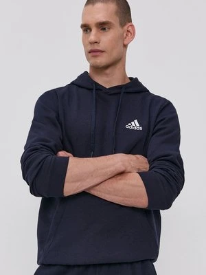 adidas Bluza Essentials męska kolor granatowy z kapturem gładka H12216