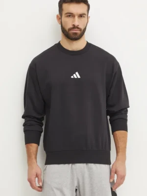 adidas bluza Feelcozy męska kolor czarny z aplikacją JE3794