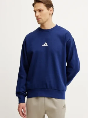 adidas bluza Feelcozy męska kolor granatowy z aplikacją JE3792