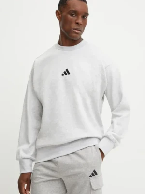 adidas bluza Feelcozy męska kolor szary z aplikacją JE3791