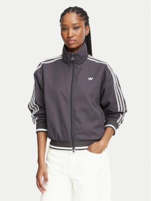 adidas Bluza Firebird KR9107 Szary ciemny Loose Fit